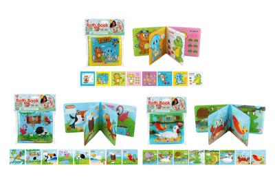 Іграшка для купання A525/526/527 Книжки 3 види, навчає назви тварин, в пакеті 16.5*20 см