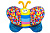 Антистресова іграшка м"яконабивна "SOFT TOYS 56 "Метелик" джинсовий, DT-ST-01-56 DANKO