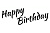 Наклейка на коробку-сюрприз "Happy Birthday(6)" чорна 50х20 см.