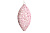Новорічна іграшка Овал ажурний великий (рожевий) 11.1*10*10 см