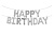 Надпис ''Happy Birthday'' срібний 16'' (40см)