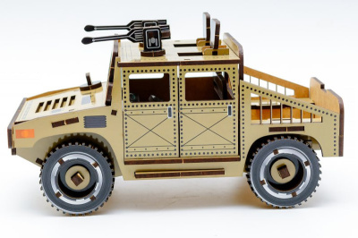 Дерев'яний 3D конструктор "HUMVEE" Puz-00927 р.22*11*12,5см PuzzleOk