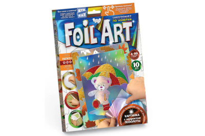 Набір креативної творчості "Аплікація кольоровою фольгою "FOIL ART" FAR-01-01,02,03...10 DANKO