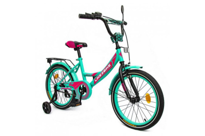 Велосипед дитячий 2-х колісний "18'' 211803 Like2bike Sky, бірюзовий, рама сталь, з дзвінком, ручні гальма