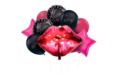 Набір з 9 повітряних кульок "Happy birthday rabbit" ТМ "Твоя Забава"