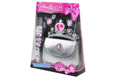 Аксесуари для дівчаток 610-6 корона, сережки, сумочка, в коробці 24*19*7 см