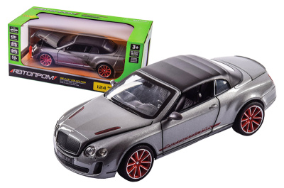Машина металева 68247A "АВТОПРОМ", 1:24 Bentley Continental Supersports ISR, на батар.: світло і звук, відкрив. двері, капот і багажник, в кор. 24,5*12,5*10см