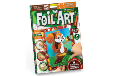 Набір креативної творчості "Аплікація кольоровою фольгою "FOIL ART" FAR-01-01,02,03...10 DANKO