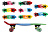 Скейт GSK-0014 пластик, PU світло 68*19 см 8 кольорів