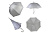 Біла парасолька-тростина з рюшами, напівавтомат на 8 спиць, Угорщина 3180