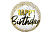 Круг в золоту крапочку "Happy Вirthday" 18"