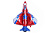 Фольгована кулька фігура "Ракета"  89х95 см 01896