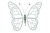 Новорічна іграшка Метелик малий (білий) 12х14х10 см