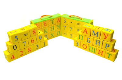 Кубики м"які "Абетка"/" Математика" 12шт Розумна іграшка