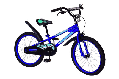 Велосипед дитячий 2-х колісний "20`` 212008 Like2bike Rider, синій, рама сталь, з дзвінком, ручні