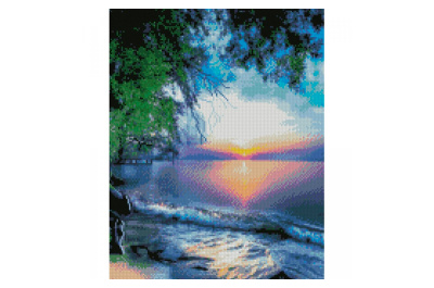 Алмазна картина FA20201 "Захід сонця на березі океану" р. 50*40 см FA20201 STRATEG 