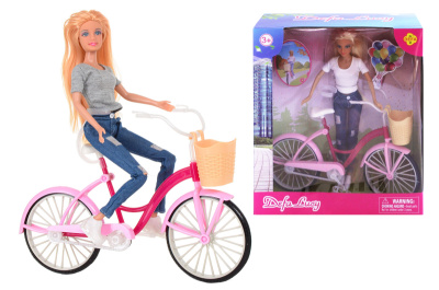 Лялька Defa з велосипедом 8361-BF 28 см, 2 види, коробка 27-32,5-10 см