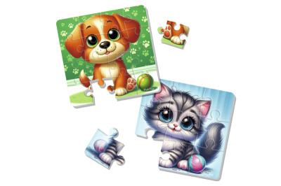 М'які пазли "Котик та песик" VT1102-37 Vladi Toys