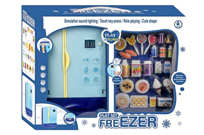 Холодильник AZ130 з продуктами і аксесуарами, на батарейках: світло і звук, в коробці 37*11,5*28 см