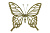 Новорічна іграшка Метелик міні (золото) 11x9.5x10 см